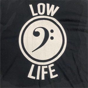 Fruit of the Loom XL Low Life Band Tshirt Bass Clef Funny Graphic Print